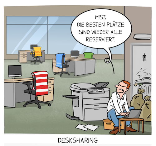 Cartoon: Desksharing (medium) by Cloud Science tagged desksharing,desk,sharing,hybrid,work,mobilität,nachhaltigkeit,arbeitswelt,remote,home,office,management,büro,cartoon,arbeit,arbeitsplatz,schreibtische,zukunft,digitalisierung,new,mitarbeiter,mobil,desksharing,desk,sharing,hybrid,work,mobilität,nachhaltigkeit,arbeitswelt,remote,home,office,management,büro,cartoon,arbeit,arbeitsplatz,schreibtische,zukunft,digitalisierung,new,mitarbeiter,mobil