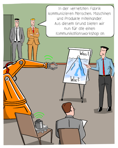 Cartoon: Die vernetzte Fabrik (medium) by Cloud Science tagged industrie,40,iot,internet,der,dinge,vernetzung,kommunikation,smart,roboter,robotik,innovation,disruption,zukunft,trend,industrieroboter,workshop,kommunikationsworkshop,produktion,intelligenz,ki,ai,m2m,mensch,maschine,technologie,automatisierung,automatisch,tech,technik,digitalisierung,digital,management,business,fabrik,factory,sensoren,vernetzt,rfid,daten,network,it,newwork,industrie,40,iot,internet,der,dinge,vernetzung,kommunikation,smart,roboter,robotik,innovation,disruption,zukunft,trend,industrieroboter,workshop,kommunikationsworkshop,produktion,intelligenz,ki,ai,m2m,mensch,maschine,technologie,automatisierung,automatisch,tech,technik,digitalisierung,digital,management,business,fabrik,factory,sensoren,vernetzt,rfid,daten,network,it,newwork