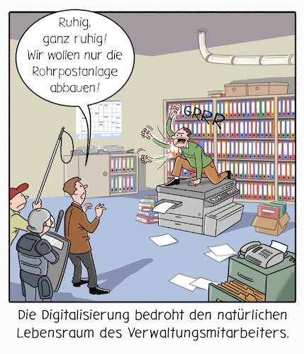 Cartoon: Digitalisierung der Verwaltung (medium) by Cloud Science tagged verwaltung,digitalisierung,amt,bürokratie,digital,innovation,fax,briefpost,rohrpost,widerstand,beamte,beamter,bedrohung,zukunft,tech,technologie,technik,bund,egovernment,mittelalter,verwaltung,digitalisierung,amt,bürokratie,digital,innovation,fax,briefpost,rohrpost,widerstand,beamte,beamter,bedrohung,zukunft,tech,technologie,technik,bund,egovernment,mittelalter