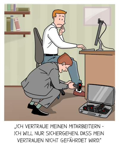 Cartoon: Führung auf Distanz (medium) by Cloud Science tagged remote,work,distanz,kontrolle,vertrauen,home,office,führung,führungsstil,new,mitarbeiter,chef,produktivität,überwachung,leistung,führungskraft,corona,monitoring,pandemie,tracking,elektronische,fussfessel,leadership,vorgesetzter,virtuell,digitalisierung,remote,work,distanz,kontrolle,vertrauen,home,office,führung,führungsstil,new,mitarbeiter,chef,produktivität,überwachung,leistung,führungskraft,corona,monitoring,pandemie,tracking,elektronische,fussfessel,leadership,vorgesetzter,virtuell