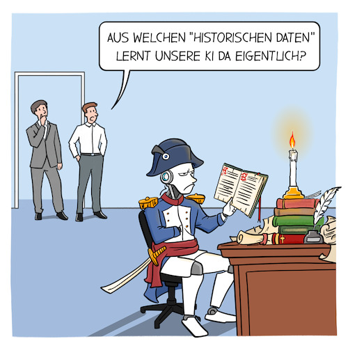 Cartoon: Historische Daten (medium) by Cloud Science tagged ki,künstliche,intelligenz,ml,machine,learning,big,data,maschinelles,lernen,technik,technologie,bi,tech,ai,ki,künstliche,intelligenz,ml,machine,learning,big,data,maschinelles,lernen,technik,technologie,bi,tech,ai