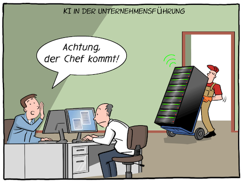 Cartoon: KI Chef (medium) by Cloud Science tagged ki,kuenstliche,intelligenz,ai,server,zukunft,trend,future,unternehmen,business,unternehmensfuehrung,buero,mitarbeiter,manager,chef,boss,disruption,transformation,innovation,digitalisierung,digital,daten,big,data,cloud,it,technik,tech,technologie,arbeitsplatz,arbeiten,kollegen,leitung,roboter,automatisierung,robotik,ki,kuenstliche,intelligenz,ai,server,zukunft,trend,future,unternehmen,business,unternehmensfuehrung,buero,mitarbeiter,manager,chef,boss,disruption,transformation,innovation,digitalisierung,digital,daten,big,data,cloud,it,technik,tech,technologie,arbeitsplatz,arbeiten,kollegen,leitung,roboter,automatisierung,robotik