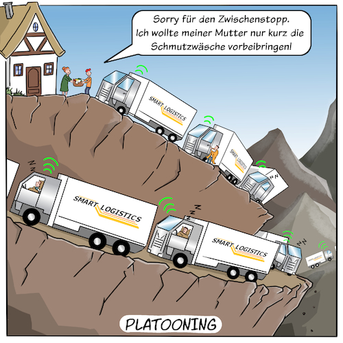 Cartoon: Platooning (medium) by Cloud Science tagged lkw,logistik,spedition,güterverkehr,transport,verkehr,mobilitaet,vernetzt,vernetzung,mobil,digital,digitalisierung,tech,technologie,automatisch,autonom,autonomes,fahren,selbstfahrendes,auto,platooning,daten,smart,it,disruption,digitale,transformation,wirtschaft,buzzword,buisness,selbstfahrend,zukunft,moeller,business,illustration,cartoon,lkw,logistik,spedition,güterverkehr,transport,verkehr,mobilitaet,vernetzt,vernetzung,mobil,digital,digitalisierung,tech,technologie,automatisch,autonom,autonomes,fahren,selbstfahrendes,auto,platooning,daten,smart,it,disruption,digitale,transformation,wirtschaft,buzzword,buisness,selbstfahrend,zukunft,moeller,business,illustration,cartoon