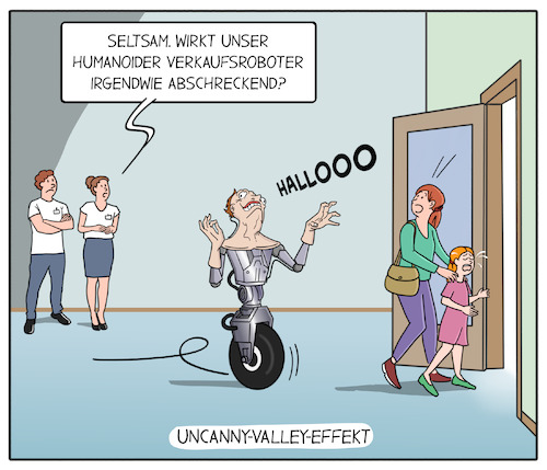 Cartoon: Uncanny Valley (medium) by Cloud Science tagged roboter,robotik,ki,künstliche,intelligenz,zukunft,humanoid,gestik,mimik,tech,technologie,gesicht,uncanny,valley,roboter,robotik,ki,künstliche,intelligenz,zukunft,humanoid,gestik,mimik,tech,technologie,gesicht,uncanny,valley