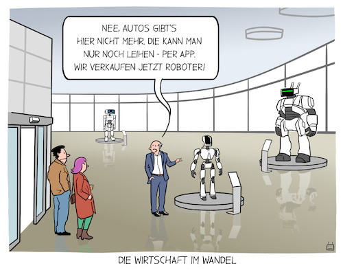 Cartoon: Wirtschaft im Wandel (medium) by Cloud Science tagged auto,autohaus,roboter,roboterhaus,autoindustrie,robotik,leihen,miete,digitalisierung,zukunft,innovation,wirtschaft,handel,humanoide,humanoid,automobilhersteller,geschäftsmodell,tech,technologie,technik,wandel,change,transformation,neues,veränderung,umdenken,digital,ki,künstliche,intelligenz,trend,auto,autohaus,roboter,roboterhaus,autoindustrie,robotik,leihen,miete,digitalisierung,zukunft,innovation,wirtschaft,handel,humanoide,humanoid,automobilhersteller,geschäftsmodell,tech,technologie,technik,wandel,change,transformation,neues,veränderung,umdenken,digital,ki,künstliche,intelligenz,trend