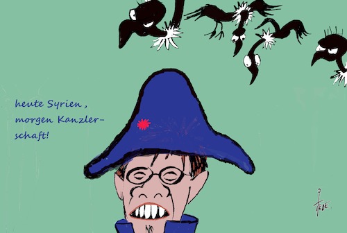 Cartoon: AKK Waterloo (medium) by tiede tagged akk,kramp,karrenbauer,thüringen,rücktritt,kanzlerschaft,merz,spahn,laschet,tiede,cartoon,karikatur,akk,kramp,karrenbauer,thüringen,rücktritt,kanzlerschaft,merz,spahn,laschet,tiede,cartoon,karikatur