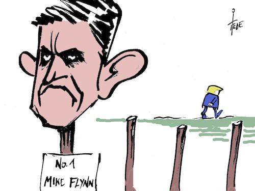 Flynn Trump By Tiede Politics Cartoon Toonpool 8717