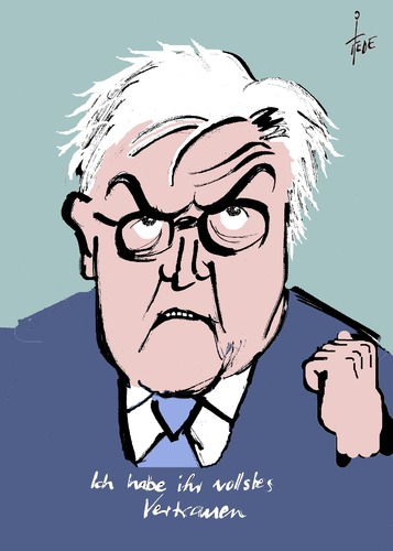 Cartoon: Frank Steinmeier (medium) by tiede tagged frank,steinmeier,angela,merkel,gabriel,tiede,cartoon,karikatur,tiedemann,frank,steinmeier,angela,merkel,gabriel,tiede,cartoon,karikatur,tiedemann