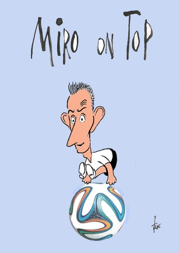 Cartoon: Miro Klose On Top (medium) by tiede tagged video,salto,ronaldo,rom,lazio,worldcup,brasilia,soccer,football,goalgetter,löw,jogi,klose,miroslav,miroslav,klose,jogi,löw,goalgetter,football,soccer,brasilia,worldcup,lazio,rom,ronaldo