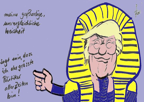 Cartoon: Sonnengott (medium) by tiede tagged trump,weisheit,sonnengott,egomanie,zitat,tiede,cartoon,karikatur,trump,weisheit,sonnengott,egomanie,zitat,tiede,cartoon,karikatur