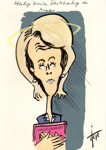 Cartoon: von der Leyen (medium) by tiede tagged karikatur,cartoon,tiedemann,joachim,tiede,armutsbericht,leyen,vonderleyen,ursula,ursula,vonderleyen,leyen,armutsbericht,tiede,joachim,tiedemann,cartoon,karikatur