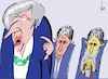 Cartoon: Theresa in action (small) by tiede tagged theresa may brexit unerhaus phillip hammond schatzkanzler tiede cartoon karikatur