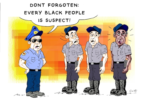 funny racist police cartoons