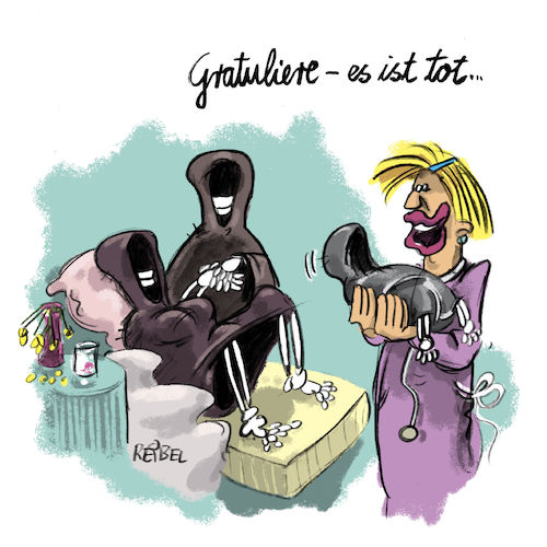 Cartoon: Glückliche Familie (medium) by REIBEL tagged familie,tod,geburt,tot,hebamme,freude,krankenhaus,skelett,schwester,blumen,familie,tod,geburt,tot,hebamme,freude,krankenhaus,skelett,schwester,blumen