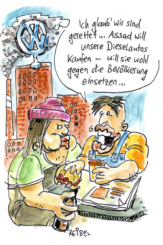 Cartoon: NOX (medium) by REIBEL tagged diesel,feinstaub,stickstoffdioxid,umwelt,belastung,gesundheit,abgas,gefahr,assad,syrien,gift,diesel,feinstaub,stickstoffdioxid,umwelt,belastung,gesundheit,abgas,gefahr,assad,syrien,gift,vw