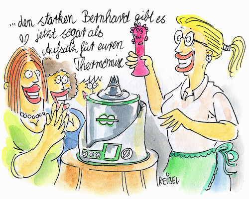 Cartoon: thermomixed (medium) by REIBEL tagged thermomix,verkauf,damen,runde,präsentation,zubehör,dildo,küchengerät,verkaufsveranstaltung,handel,thermomix,verkauf,damen,runde,präsentation,zubehör,dildo,küchengerät,verkaufsveranstaltung,handel