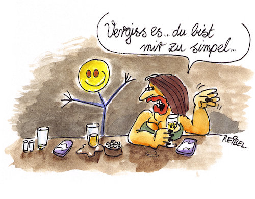 Cartoon: Typfrage (medium) by REIBEL tagged bar,dating,singles,beurteilung,alkohol,tresen,korb,abblitzen,anmache,bar,dating,singles,beurteilung,alkohol,tresen,korb,abblitzen,anmache