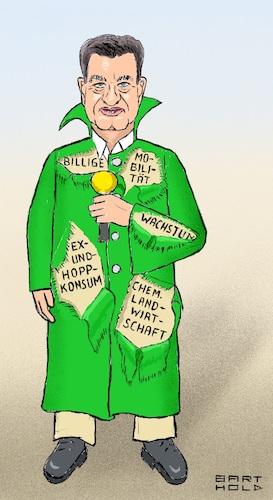 Cartoon: Das grüne Mäntelchen (medium) by Barthold tagged markus,söder,armin,laschet,wahlprogramm,union,cdu,csu,bundestagswahl,herbst,2021,behauptung,grüne,politik,beschränkung,auf,klimaziele,defizite,schonung,ackerböden,wasser,biotope,arten,rohstoffe,nachhaltigkeit,mantel,fadenscheinig,löchrig,cartoon,karikatur,barthold,markus,söder,armin,laschet,wahlprogramm,union,cdu,csu,bundestagswahl,herbst,2021,behauptung,grüne,politik,beschränkung,auf,klimaziele,defizite,schonung,ackerböden,wasser,biotope,arten,rohstoffe,nachhaltigkeit,mantel,fadenscheinig,löchrig,cartoon,karikatur,barthold