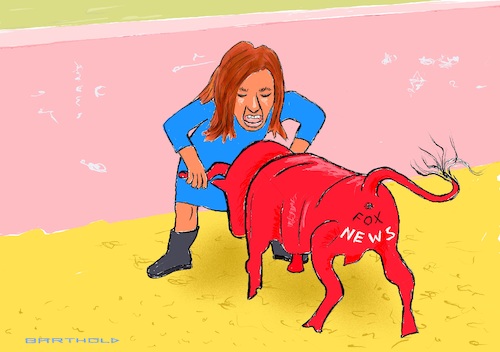 Cartoon: Die Selbstbewusste (medium) by Barthold tagged usa,präsdentenwahl,2024,kamala,harris,akzeptiert,interview,rechter,sender,fox,bret,baier,news,redensart,stier,bei,den,hörnern,packen,arena,cartoon,karikatur,barthold,usa,präsdentenwahl,2024,kamala,harris,akzeptiert,interview,rechter,sender,fox,news,redensart,stier,bei,den,hörnern,packen,arena,cartoon,karikatur,barthold