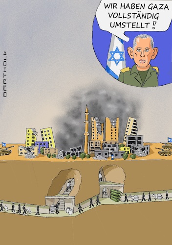 Cartoon: Entscheidender Erfolg! (medium) by Barthold tagged israel,israelischer,militärsprecher,daniel,hagari,bekanntgabe,gaza,stadt,vollständig,umstellt,eingekesselt,relativierung,durch,tunnelsystem,metro,cartoon,karikatur,barthold,israel,israelischer,militärsprecher,daniel,hagari,bekanntgabe,gaza,stadt,vollständig,umstellt,eingekesselt,relativierung,durch,tunnelsystem,metro,cartoon,karikatur,barthold