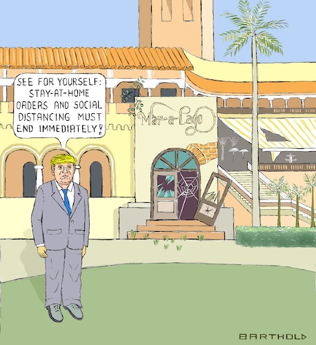 Hotel Owner Trump Speaking By Barthold | Politics Cartoon | TOONPOOL