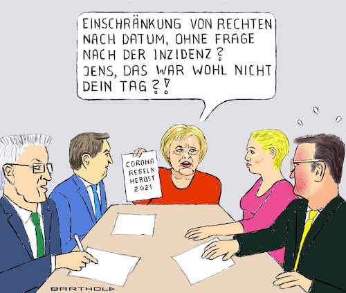 Cartoon: Jens-Papier für den Herbst (medium) by Barthold tagged spahn,papier,coronaregeln,herbst,2021,vierte,welle,delta,virus,verschärfte,einschränkungen,ungeimpfte,erziehungsabsicht,frage,verhältnismäßigkeit,ministerpräsidentenrunde,zehnter,august,10,angela,merkel,jens,gesundheitsminister,rot,werden,erröten,cartoon,karikatur,barthold,spahn,papier,coronaregeln,herbst,2021,vierte,welle,delta,virus,verschärfte,einschränkungen,ungeimpfte,erziehungsabsicht,frage,verhältnismäßigkeit,ministerpräsidentenrunde,zehnter,august,10,angela,merkel,jens,gesundheitsminister,rot,werden,erröten,cartoon,karikatur,barthold