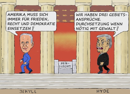 Cartoon: Machtübergabe (medium) by Barthold tagged stuhl,lincoln,memorial,machtwechsel,joe,biden,doctor,jekyll,ethisches,handeln,einflussnahme,geht,donald,trump,mister,hyde,aggressives,auf,annexion,ausgerichtetes,auftreten,kommt,ansprüche,kanada,panama,grönland,cartoon,karikatur,barthold,stuhl,lincoln,memorial,joe,biden,doctor,jekyll,ethisches,handeln,einflussnahme,geht,donald,trump,mister,hyde,aggressives,auf,annexion,ausgerichtetes,auftreten,kommt,ansprüche,kanada,panama,grönland,cartoon,karikatur,barthold