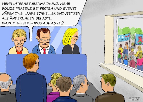 Cartoon: Nancy gibt die Antwort! (medium) by Barthold tagged ampel,regierung,antwort,attentat,solingen,verschärfung,asylrecht,schnellere,abschiebungen,leistungskürzungen,für,ausreisepflichtige,sinnvollere,reaktion,polizeipräsenz,internetüberwachung,populismus,pressekonferenz,nancy,faeser,marco,buschmann,anja,hajduk,änderung,blickrichtung,kopfbewegung,rechte,demonstranten,cartoon,karikatur,barthold,ampel,regierung,antwort,attentat,solingen,verschärfung,asylrecht,schnellere,abschiebungen,leistungskürzungen,für,ausreisepflichtige,sinnvollere,reaktion,polizeipräsenz,internetüberwachung,populismus,pressekonferenz,nancy,faeser,marco,buschmann,anja,hajduk,änderung,blickrichtung,kopfbewegung,rechte,demonstranten,cartoon,karikatur,barthold