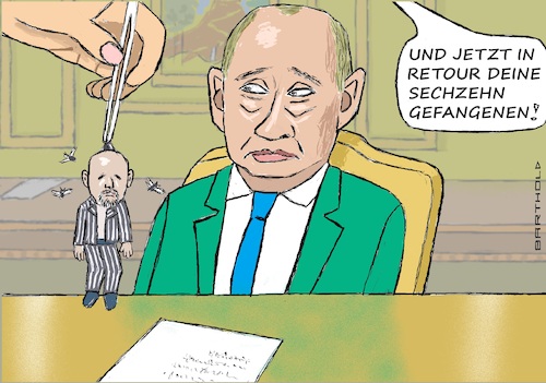 Cartoon: Sauberer Deal (medium) by Barthold tagged gefangenenaustausch,russland,westen,usa,deutschland,auch,wadim,krassikow,tiergartenmörder,stinken,stinkt,fliegen,befürchtung,mehr,willkürliche,verhaftungen,künftige,austausche,wladimir,putin,cartoon,karikatur,barthold,gefangenenaustausch,russland,westen,usa,deutschland,auch,wadim,krassikow,tiergartenmörder,stinken,stinkt,fliegen,befürchtung,mehr,willkürliche,verhaftungen,künftige,austausche,wladimir,putin,cartoon,karikatur,barthold