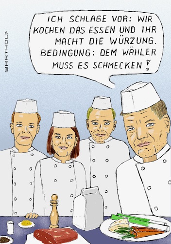 Cartoon: Sondierungen Juniorparteien (medium) by Barthold tagged deutschland,bundestagswahl,2021,sondierungen,instagram,foto,beteiligte,grüne,liberale,fdp,köche,zutaten,vorschlag,einigung,volker,wissing,annalena,baerbock,christian,lindner,robert,habeck,cartoon,karikatur,barthold,deutschland,bundestagswahl,2021,sondierungen,instagram,foto,beteiligte,grüne,liberale,fdp,köche,zutaten,vorschlag,einigung,volker,wissing,annalena,baerbock,christian,lindner,robert,habeck,cartoon,karikatur,barthold