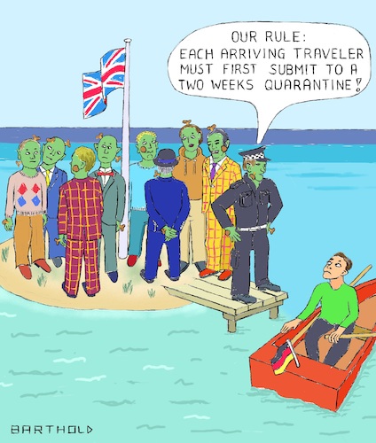 Uk Two Weeks Quarantine By Barthold Politics Cartoon Toonpool 