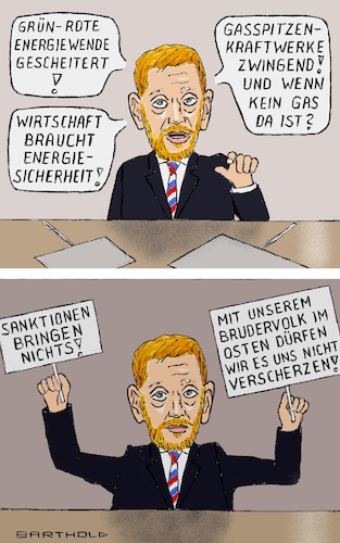 Cartoon: Vortrag und Abspann (medium) by Barthold tagged michael,kretschmer,cdu,ministerpräsident,sachsen,kritik,energiewende,umsteigen,regenerative,stromerzeugung,ampel,regierung,lösung,anbiederung,russland,cartoon,karikatur,barthold,michael,kretschmer,cdu,ministerpräsident,sachsen,kritik,energiewende,umsteigen,regenerative,stromerzeugung,ampel,regierung,lösung,anbiederung,russland,cartoon,karikatur,barthold