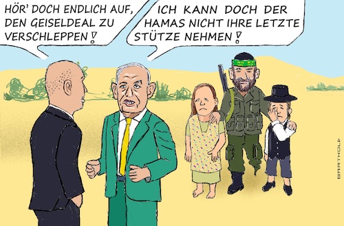 Cartoon: Wuchern mit dem letzten Pfund (medium) by Barthold tagged israel,krieg,hamas,verschleppen,verschleppung,geiseldeal,netanjahu,netanyahu,angst,machtverlust,islamisten,geiseln,notwendig,notwendige,wichtig,wichtige,verhandlungsmasse,bedingung,militärische,rücksichtnahme,joav,galant,verteidigungsminister,cartoon,karikatur,barthold,israel,krieg,hamas,verschleppen,verschleppung,geiseldeal,netanjahu,netanyahu,angst,machtverlust,islamisten,geiseln,notwendig,notwendige,wichtig,wichtige,verhandlungsmasse,bedingung,militärische,rücksichtnahme,joav,galant,verteidigungsminister,cartoon,karikatur,barthold