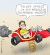 Cartoon: Andi droht mit Bleiben (small) by Barthold tagged andreas,scheuer,csu,verkehrsminister,bekundung,interesse,ministeramt,nächste,regierung,spielplatz,federwippe,rennauto,cartoon,karikatur,barthold