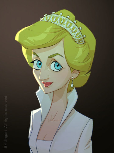 Princess Diana Cartoon