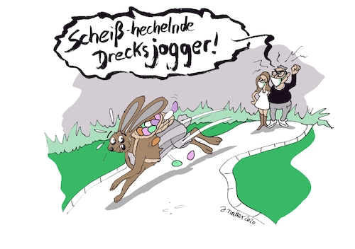 Cartoon: Osterhase in Coronakrise (medium) by Jens Natter tagged osterhase,cartoon,ostern,bild,corona,gag,ostereier,zeichnung,covid12,comic,coronakrise,karikatur,festtage,karfreitag,regeln,jens,natter,bildernatter,osterhase,cartoon,ostern,bild,corona,gag,ostereier,zeichnung,covid12,comic,coronakrise,karikatur,festtage,karfreitag,regeln,jens,natter,bildernatter