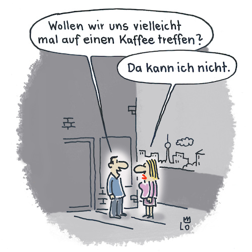 Cartoon: Abfuhr (medium) by Lo Graf von Blickensdorf tagged mann,frau,flirt,date,verabredung,straße,paar,pärchen,cartoon,lo,kaffee,blind,liebe,verliebt,abfuhr,stadt,gefühle,mann,frau,flirt,date,verabredung,straße,paar,pärchen,cartoon,lo,kaffee,blind,liebe,verliebt,abfuhr,stadt,gefühle