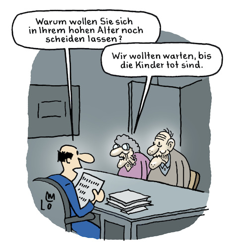 Cartoon: Beim Scheidungsanwalt (medium) by Lo Graf von Blickensdorf tagged ehepaar,kinder,rechtsanwalt,scheidungsanwalt,gerontologie,rücksicht,karikatur,lo,graf,cartoon,greise,eltern,alt,lebensabend,trennung,greisenalter,ehepaar,kinder,rechtsanwalt,scheidungsanwalt,gerontologie,rücksicht,karikatur,lo,graf,cartoon,greise,eltern,alt,lebensabend,trennung,greisenalter