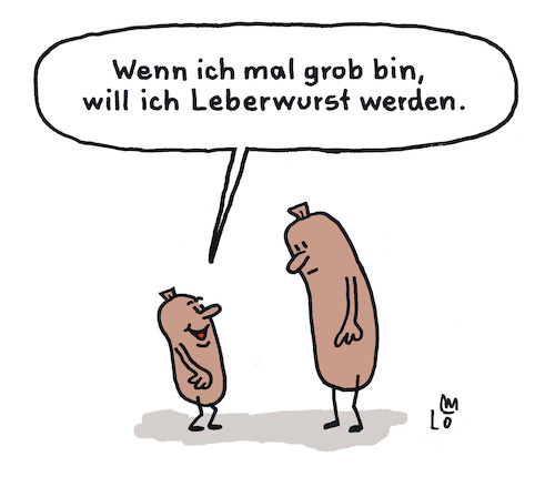 Cartoon: Berufswunsch (medium) by Lo Graf von Blickensdorf tagged wurst,grobe,leberwurst,wortspiel,berufswunsch,fleischer,metzger,vater,sohn,cartoon,lo,graf,karikatur,fleischesser,berufsberatung,arbeitsamt,jobcenter,ausbildung,groß,klein,jugend,schule,wurst,grobe,leberwurst,wortspiel,berufswunsch,fleischer,metzger,vater,sohn,cartoon,lo,graf,karikatur,fleischesser,berufsberatung,arbeitsamt,jobcenter,ausbildung,groß,klein,jugend,schule