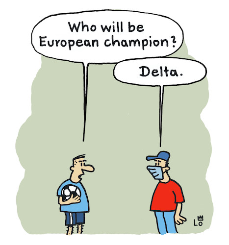 Cartoon: European champion (medium) by Lo Graf von Blickensdorf tagged european,champion,uefa,em,wembley,london,covid19,pandemie,corona,delta,variante,mask,ball,public,viewing,european,champion,uefa,em,wembley,london,covid19,pandemie,corona,delta,variante,mask,ball,public,viewing