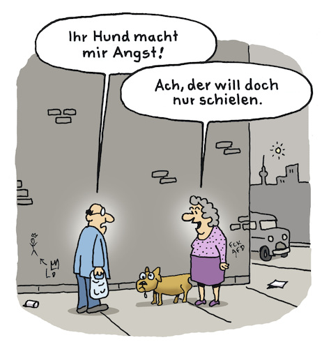 Cartoon: Frauchen (medium) by Lo Graf von Blickensdorf tagged hund,schielen,tiere,frauchen,herrchen,passant,mann,bürgersteig,gassigehen,augen,will,nur,spielen,hundeerziehung,köter,naiv,bissiger,karikatur,lo,graf,cartoon,ausführen,hundeleine,bellen,bissig,hund,schielen,tiere,frauchen,herrchen,passant,mann,bürgersteig,gassigehen,augen,will,nur,spielen,hundeerziehung,köter,naiv,bissiger,karikatur,lo,graf,cartoon,ausführen,hundeleine,bellen,bissig