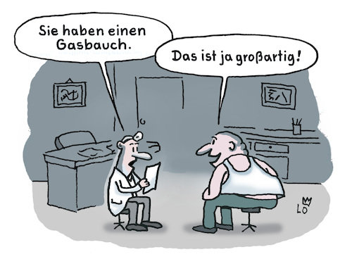 Cartoon: Gute Nachricht (medium) by Lo Graf von Blickensdorf tagged gasbauch,beim,arzt,gas,gasprom,russisches,bezahlung,rubel,euro,gaslieferung,blähungen,gazprom,schröder,putin,lieferungen,öl,gasknappheit,gasmangel,ukraine,krieg,notfallplan,deutschland,krise,rohstoffe,doktor,patient,energiekrise,gasbauch,beim,arzt,gas,gasprom,russisches,bezahlung,rubel,euro,gaslieferung,blähungen,gazprom,schröder,putin,lieferungen,öl,gasknappheit,gasmangel,ukraine,krieg,notfallplan,deutschland,krise,rohstoffe,doktor,patient,energiekrise