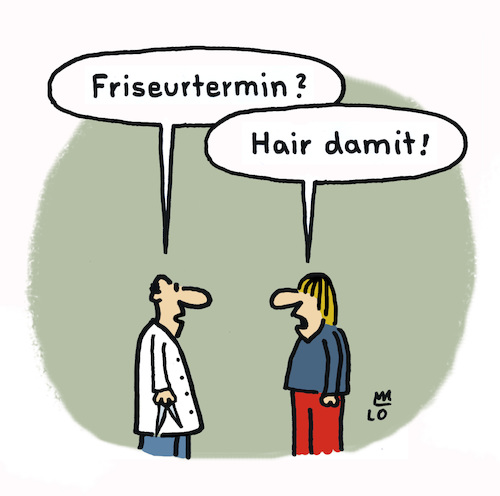 Cartoon: Haarig (medium) by Lo Graf von Blickensdorf tagged friseur,termin,friseurtermin,lockdown,haarig,haare,schneiden,wortspiel,hair,friseursalon,frisör,schere,frisur,geöffnet,geschlossen,friseur,termin,friseurtermin,lockdown,haarig,haare,schneiden,wortspiel,hair,friseursalon,frisör,schere,frisur,geöffnet,geschlossen