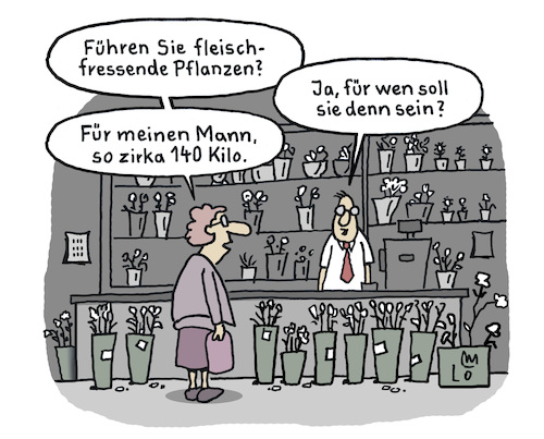 Cartoon: Im Blumenladen (medium) by Lo Graf von Blickensdorf tagged adipositas,fettleibigkeit,übergewicht,sonnentau,venusfliegenfalle,ehemann,gatte,fleischfressende,pflanze,geschäft,shop,blumengeschäft,blumenladen,karikatur,lo,graf,cartoon,kilo,frau,verkäufer,adipositas,fettleibigkeit,übergewicht,sonnentau,venusfliegenfalle,ehemann,gatte,fleischfressende,pflanze,geschäft,shop,blumengeschäft,blumenladen,karikatur,lo,graf,cartoon,kilo,frau,verkäufer