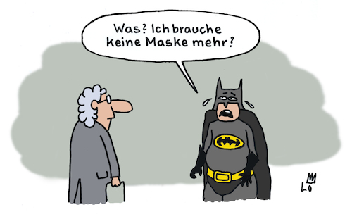 Cartoon: Lockerungen (medium) by Lo Graf von Blickensdorf tagged batman,lockerungen,frau,maske,mundnasenschutz,coronamaßnahmen,inzidenzwert,infektionsschutzgesetz,lauterbach,gesundheitsminister,eindämmungsmaßnahmen,karikatur,lo,cartoon,comic,pandemie,robert,koch,institut,maskenpflicht,entfällt,3g,impfung,coronatest,batman,lockerungen,frau,maske,mundnasenschutz,coronamaßnahmen,inzidenzwert,infektionsschutzgesetz,lauterbach,gesundheitsminister,eindämmungsmaßnahmen,karikatur,lo,cartoon,comic,pandemie,robert,koch,institut,maskenpflicht,entfällt,3g,impfung,coronatest