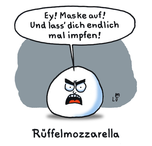 Cartoon: Nicht sehr beliebt (medium) by Lo Graf von Blickensdorf tagged mozzarella,käse,wortspiel,büffelmozzarella,rüffel,rüge,schelte,schimpfen,corona,pandemie,tadel,ermahnung,karikatur,lo,cartoon,impfen,maske,auf,coronamaßnahmen,mozzarella,käse,wortspiel,büffelmozzarella,rüffel,rüge,schelte,schimpfen,corona,pandemie,tadel,ermahnung,karikatur,lo,cartoon,impfen,maske,auf,coronamaßnahmen