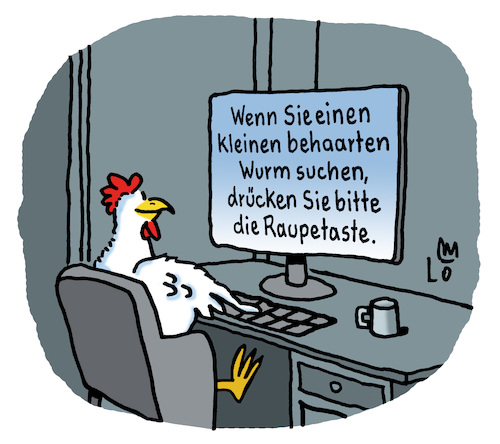 Cartoon: Onlineshopping (medium) by Lo Graf von Blickensdorf tagged huhn,hahn,computer,digitaler,handel,tastatur,rautetaste,raupetaste,wortspiel,karikatur,lo,graf,cartoon,internethandel,wirtschaft,finanzkrise,wirtschaftskrise,geld,konjunktur,amazon,huhn,hahn,computer,digitaler,handel,tastatur,rautetaste,raupetaste,wortspiel,karikatur,lo,graf,cartoon,internethandel,wirtschaft,finanzkrise,wirtschaftskrise,geld,konjunktur,amazon