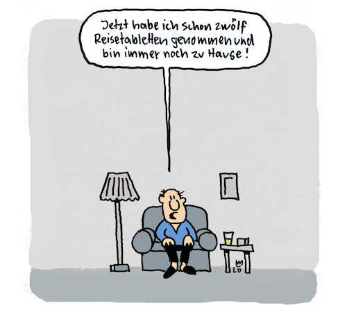 Cartoon: Reisefieber (medium) by Lo Graf von Blickensdorf tagged urlaub,reisen,verreisen,urlaubsreise,ferien,tabletten,reisetabletten,karikatur,lo,graf,cartoon,mann,sessel,sofa,fernreise,reisefieber,sommerfrische,urlaub,reisen,verreisen,urlaubsreise,ferien,tabletten,reisetabletten,karikatur,lo,graf,cartoon,mann,sessel,sofa,fernreise,reisefieber,sommerfrische