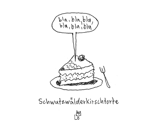 Cartoon: Relativ selten (medium) by Lo Graf von Blickensdorf tagged torte,schwatzen,reden,schwarzwäder,kirschtorte,schwatzwälderkirschtorte,teller,gabel,konditorei,kuchen,süßes,wortspiel,torte,schwatzen,reden,schwarzwäder,kirschtorte,schwatzwälderkirschtorte,teller,gabel,konditorei,kuchen,süßes,wortspiel