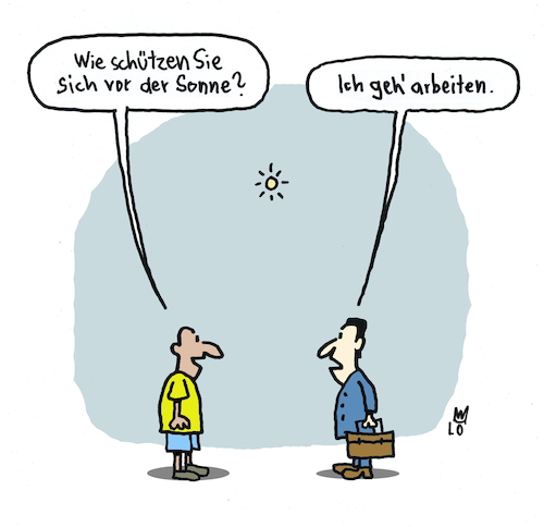 Cartoon: Sonnenschutz (medium) by Lo Graf von Blickensdorf tagged mann,sommer,sonne,geschäftsmann,sonnenschutz,arbeiten,karikatur,lo,graf,cartoon,urlaub,sonnencreme,job,freizeit,arbeitslos,mann,sommer,sonne,geschäftsmann,sonnenschutz,arbeiten,karikatur,lo,graf,cartoon,urlaub,sonnencreme,job,freizeit,arbeitslos